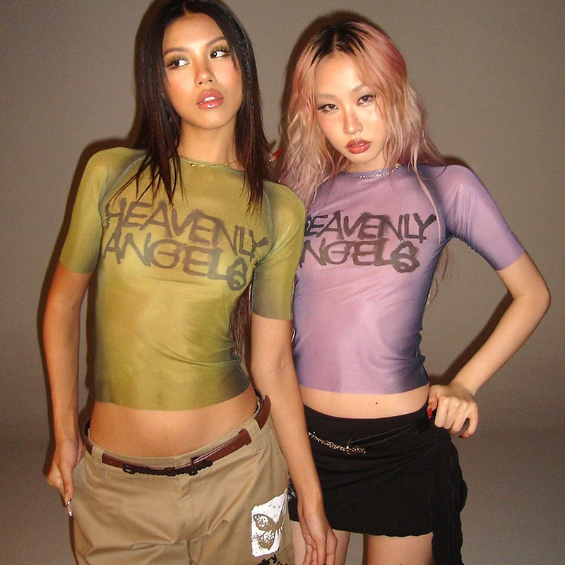 Summer De Clothing - Top con estampado De letras Y2K,