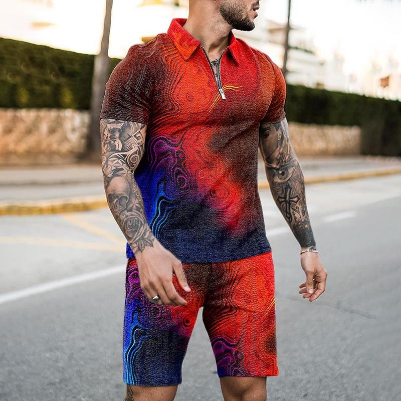 Summer Clothing Holiday - Conjunto de Camiseta Polo con Cierre