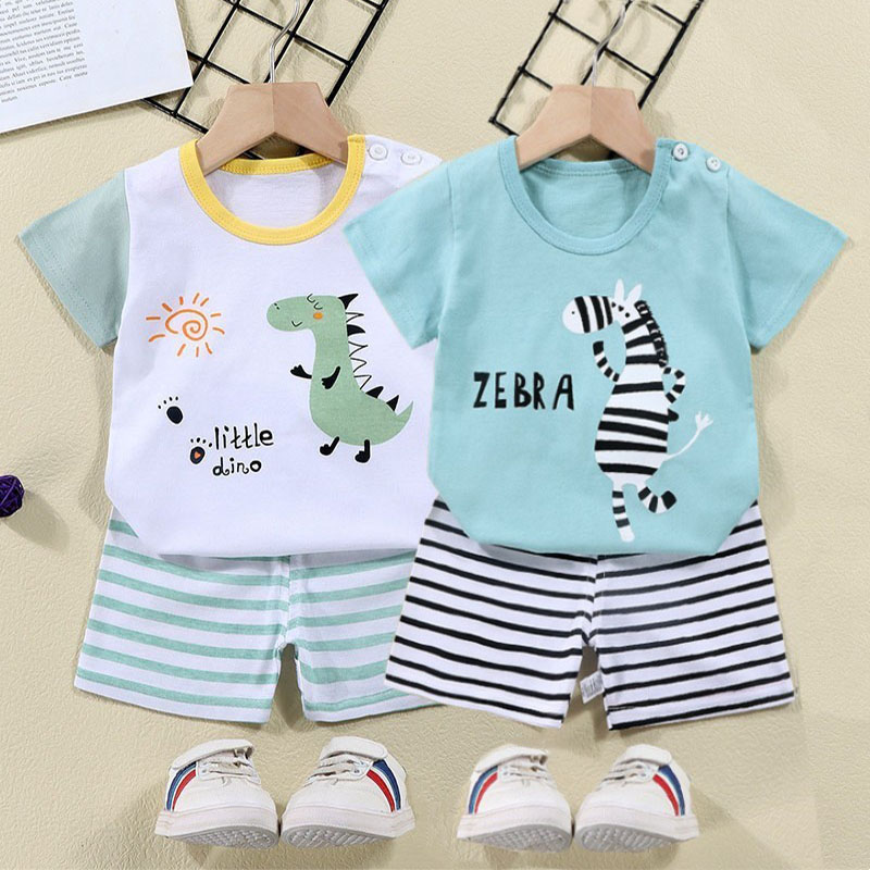 Summer Clothing For Baby Boy - Camisetas de algodón + Pantalones cortos,