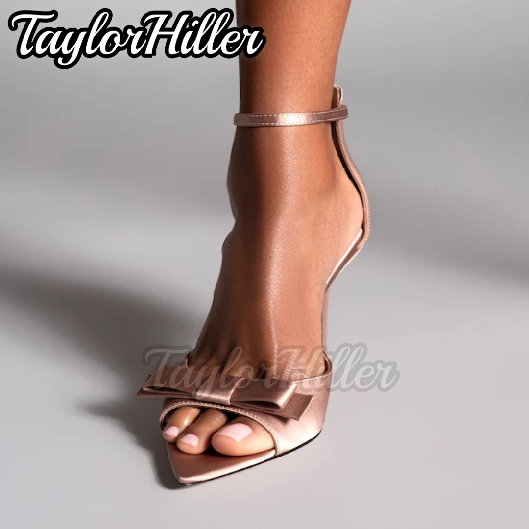 Summer Clothing Stores - Sandalias de tacón alto con nudo