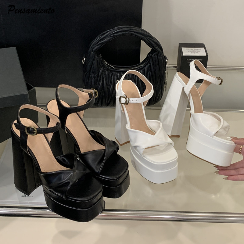 Summer Clothing Stores - Sandalias de gladiador con plataforma doble