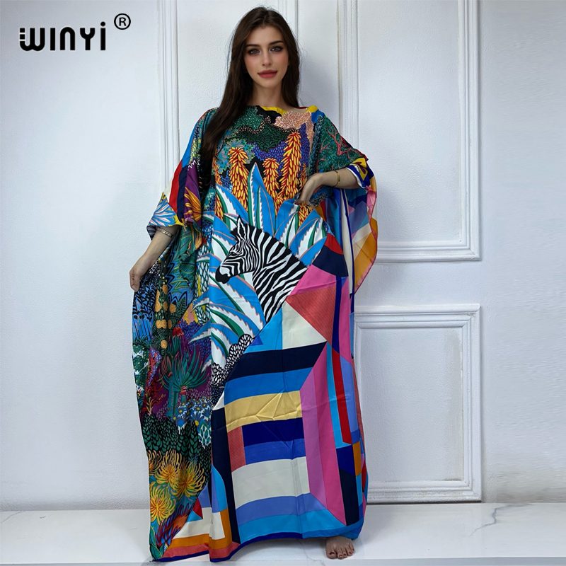 Quality Summer Clothing For Women - WINYI Nuevo Vestido Kaftán Estampado de