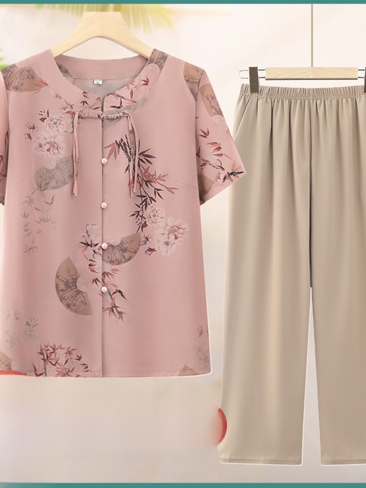 Summer Clothing Over 60 - Conjunto de Dos Piezas de Manga