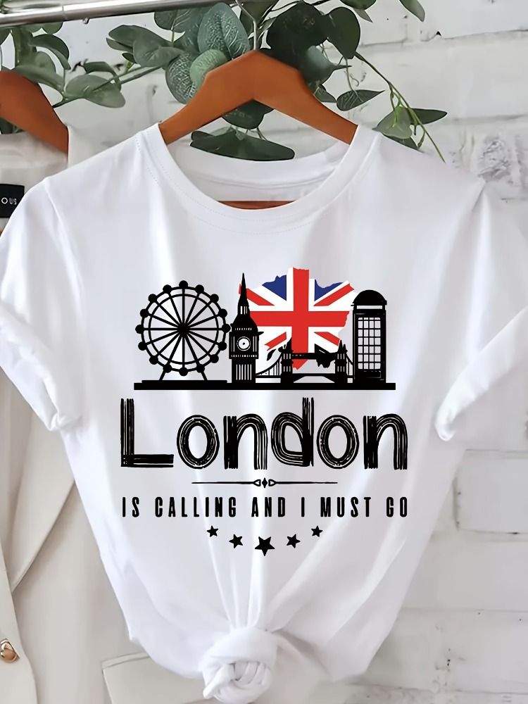 Camiseta con estampado de letr - Summer Clothing London reseña y precio
