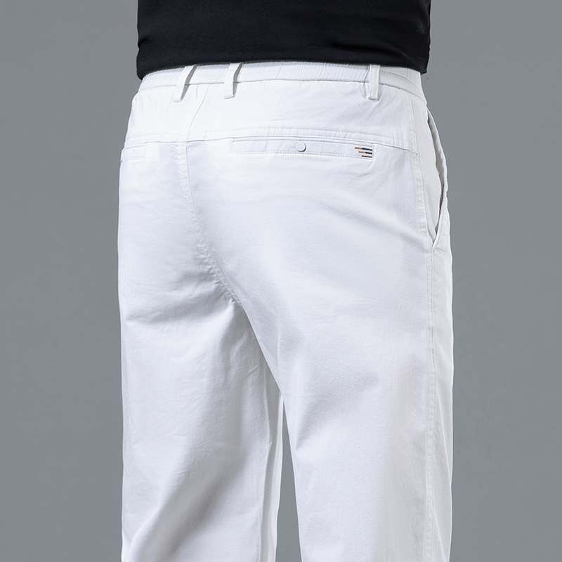 Pantalones blancos rectos y li - Summer Clothing Brands Men reseña y precio