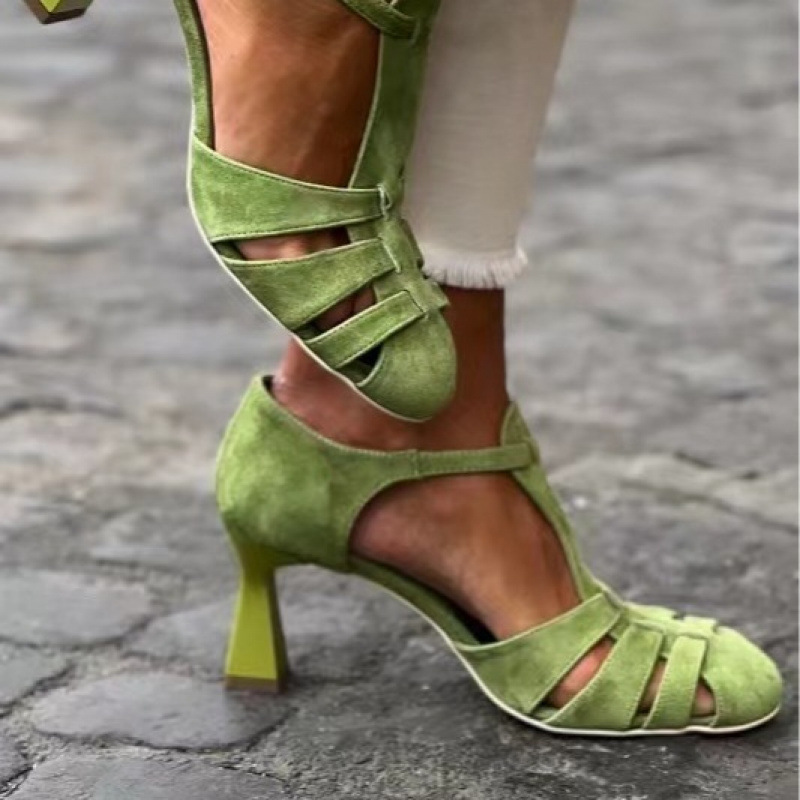 Sandalias de tacón bajo de gam - Summer Clothing Stores reseña y precio