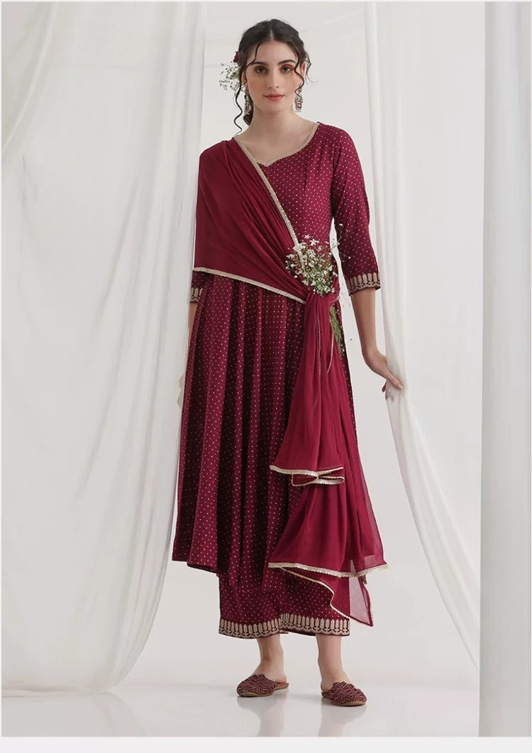 Conjunto de Kurta étnica color - Summer Clothing India reseña y precio