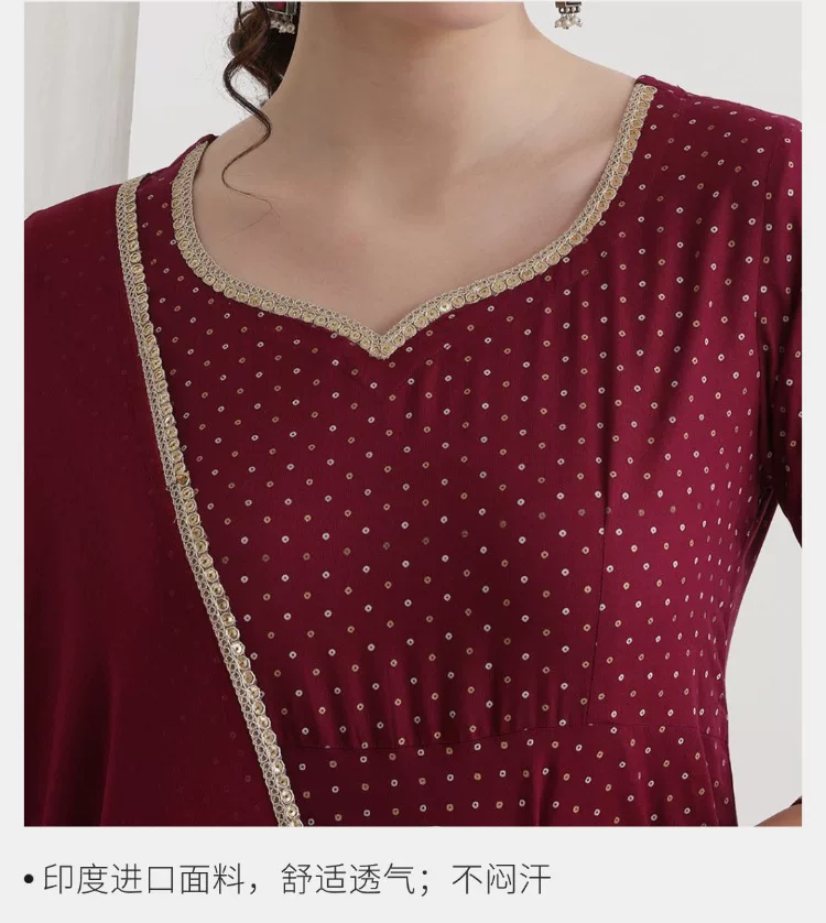 Conjunto de Kurta étnica color - Summer Clothing India reseña y precio