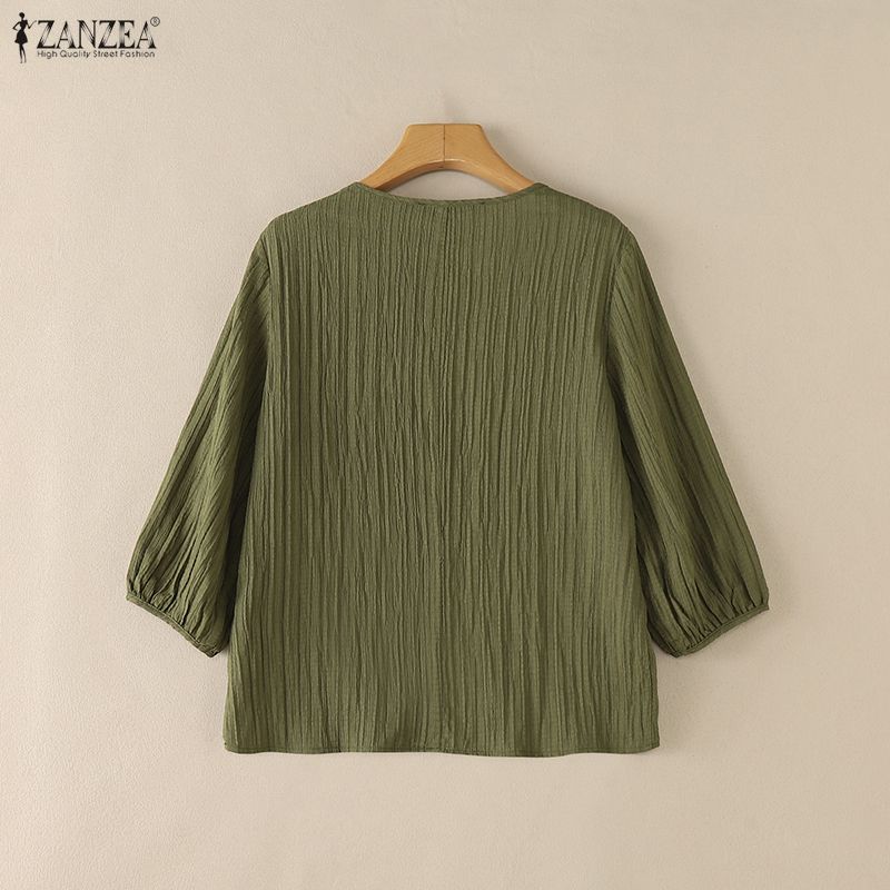 ZANZEA Blusas de textura arrug - Summer De Clothing reseña y precio