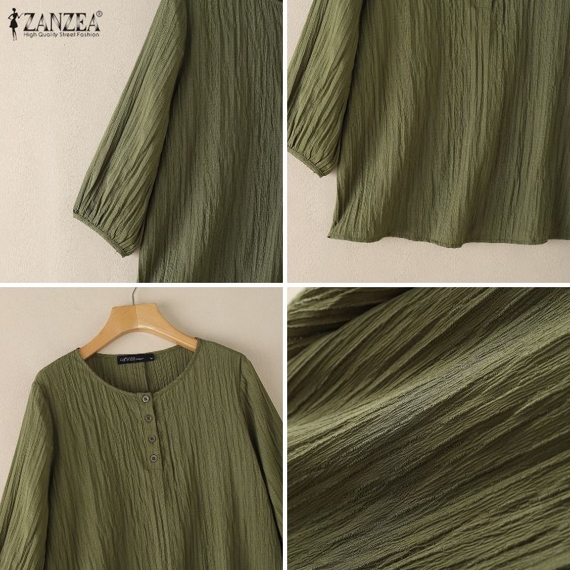 ZANZEA Blusas de textura arrug - Summer De Clothing reseña y precio